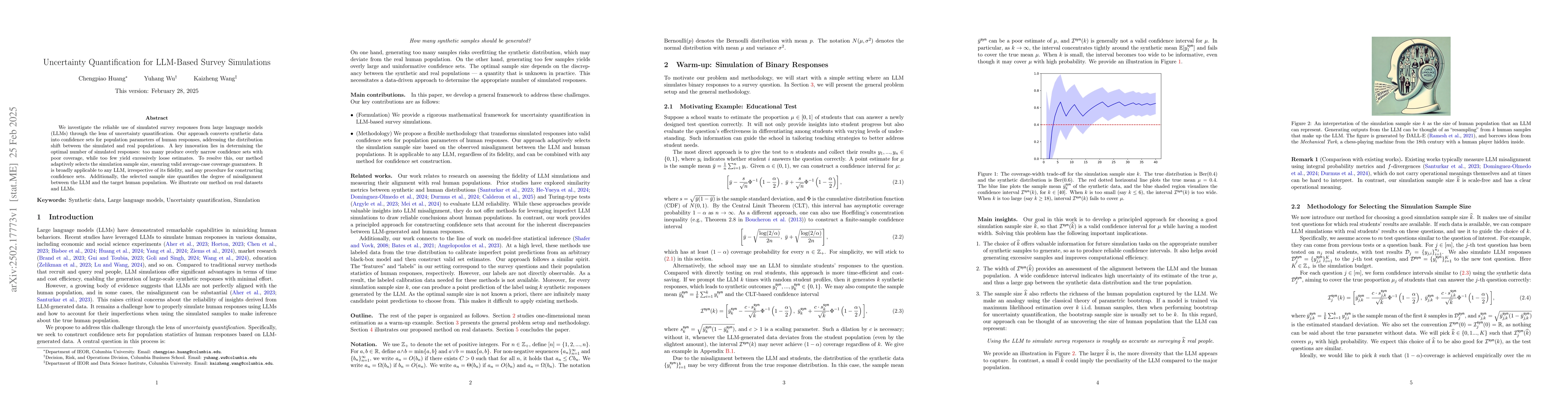 Thumbnail for Uncertainty Quantification for LLM-Based Survey Simulations