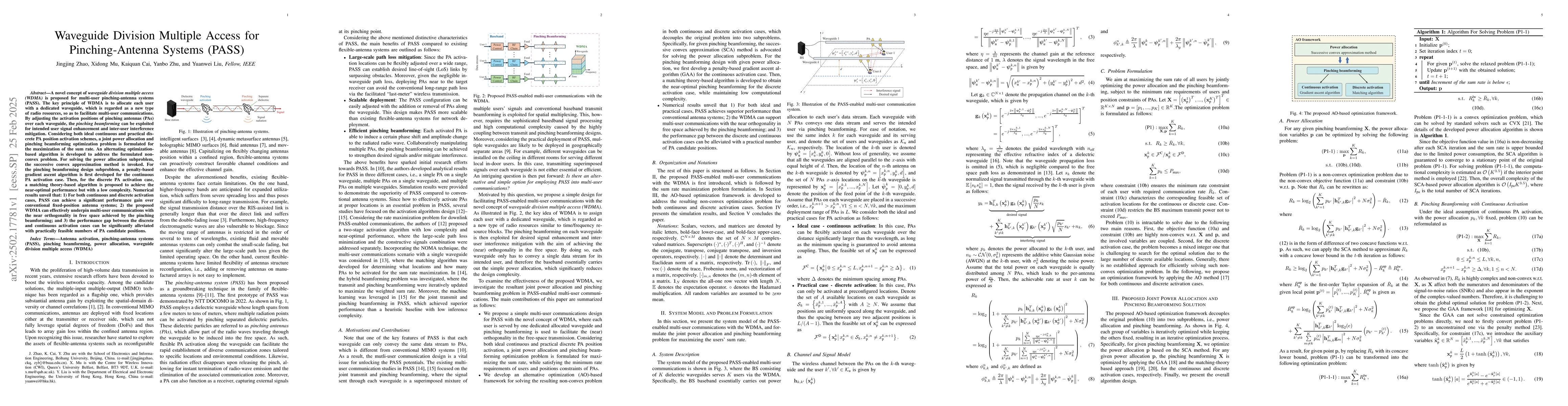 Thumbnail for Waveguide Division Multiple Access for Pinching-Antenna Systems (PASS)