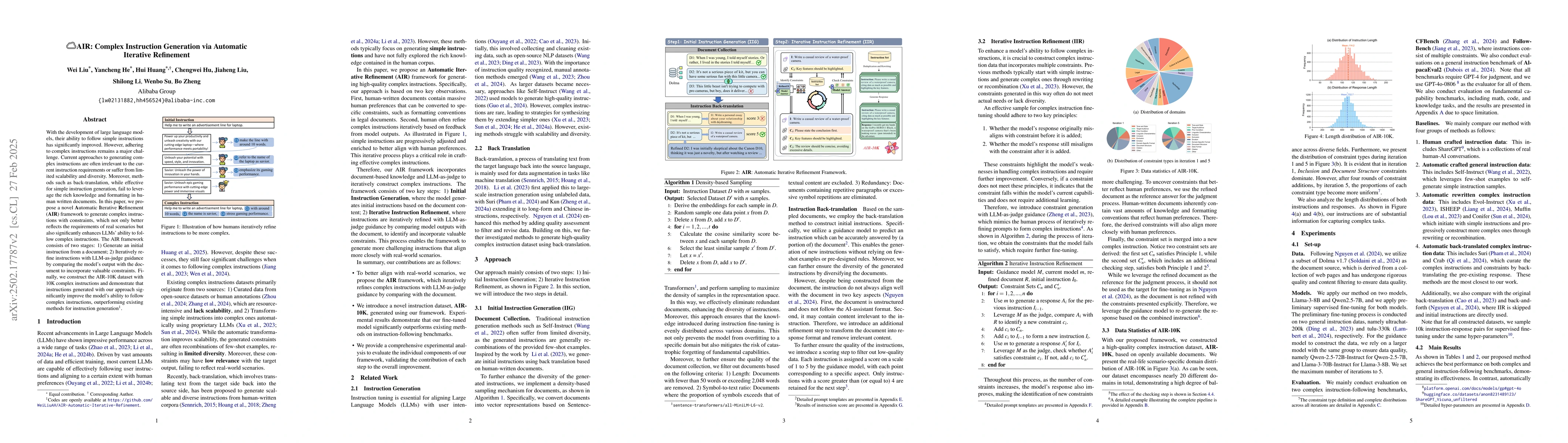Thumbnail for AIR: Complex Instruction Generation via Automatic Iterative Refinement