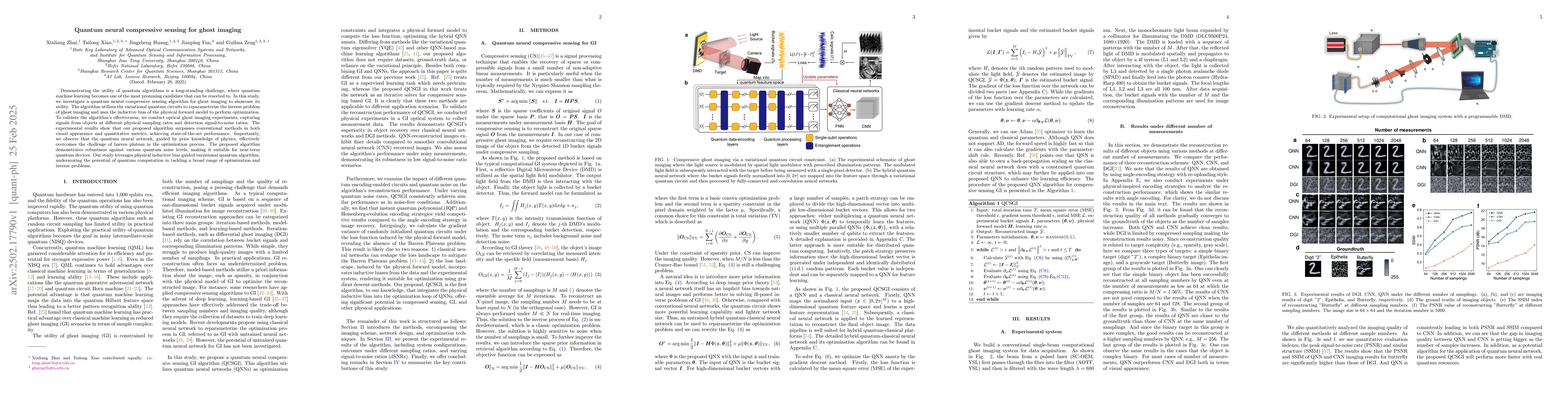 Thumbnail for Quantum neural compressive sensing for ghost imaging