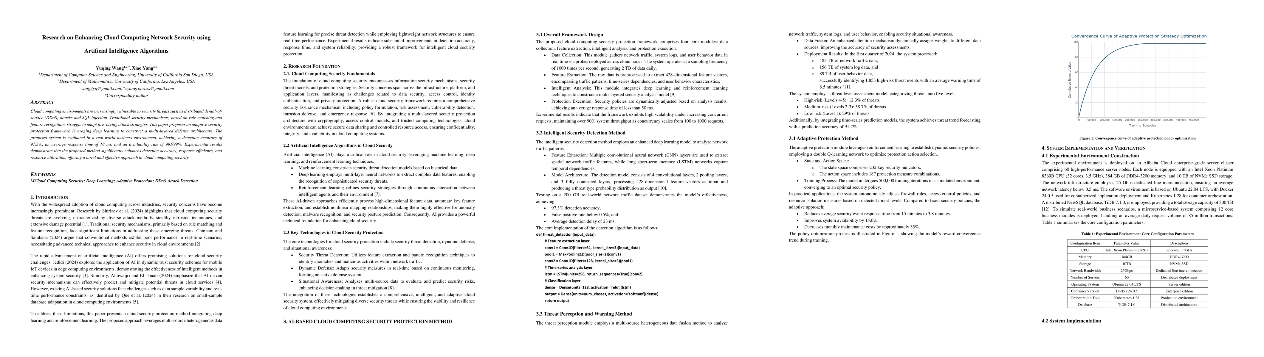 Thumbnail for Research on Enhancing Cloud Computing Network Security using Artificial
  Intelligence Algorithms