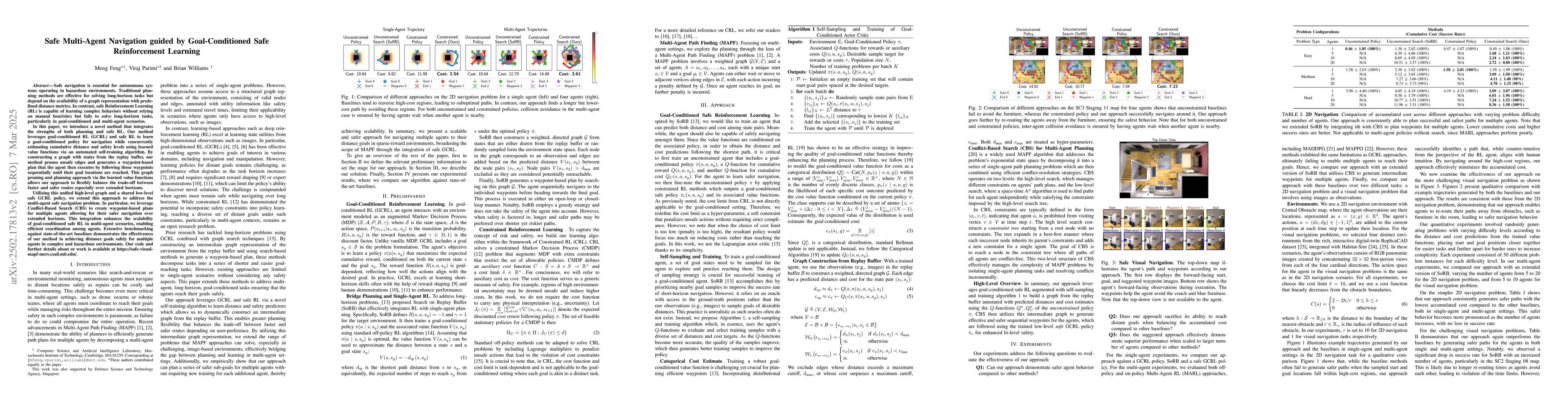 Thumbnail for Safe Multi-Agent Navigation guided by Goal-Conditioned Safe
  Reinforcement Learning