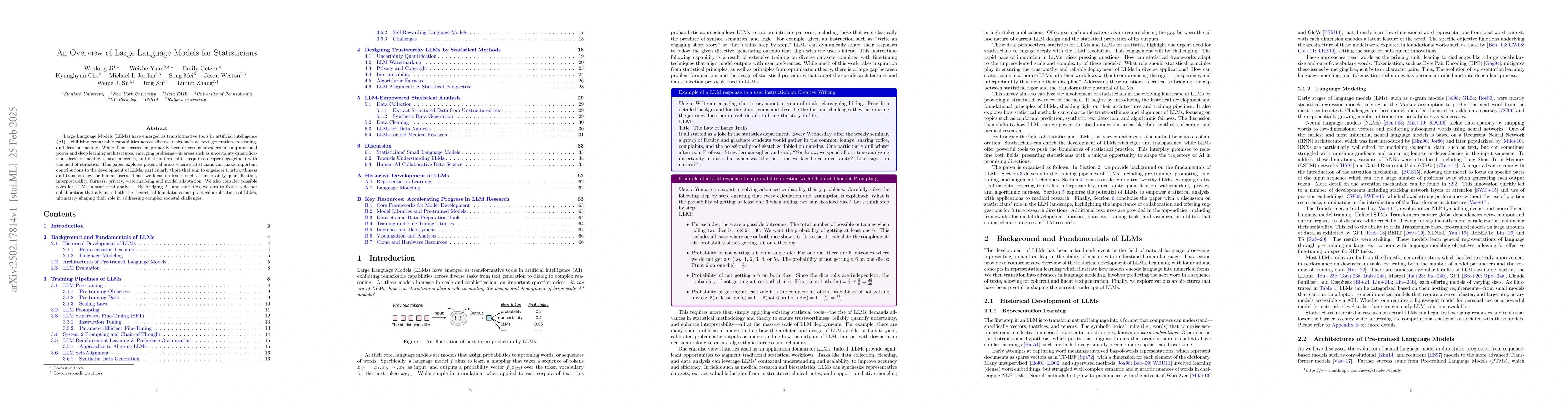 Thumbnail for An Overview of Large Language Models for Statisticians