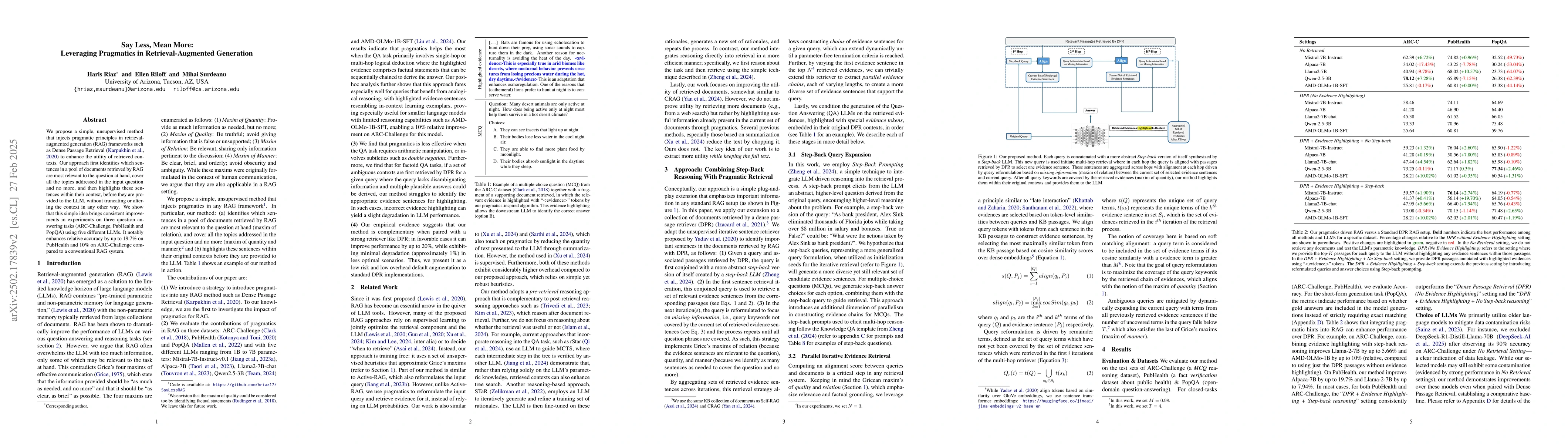 Thumbnail for Say Less, Mean More: Leveraging Pragmatics in Retrieval-Augmented
  Generation
