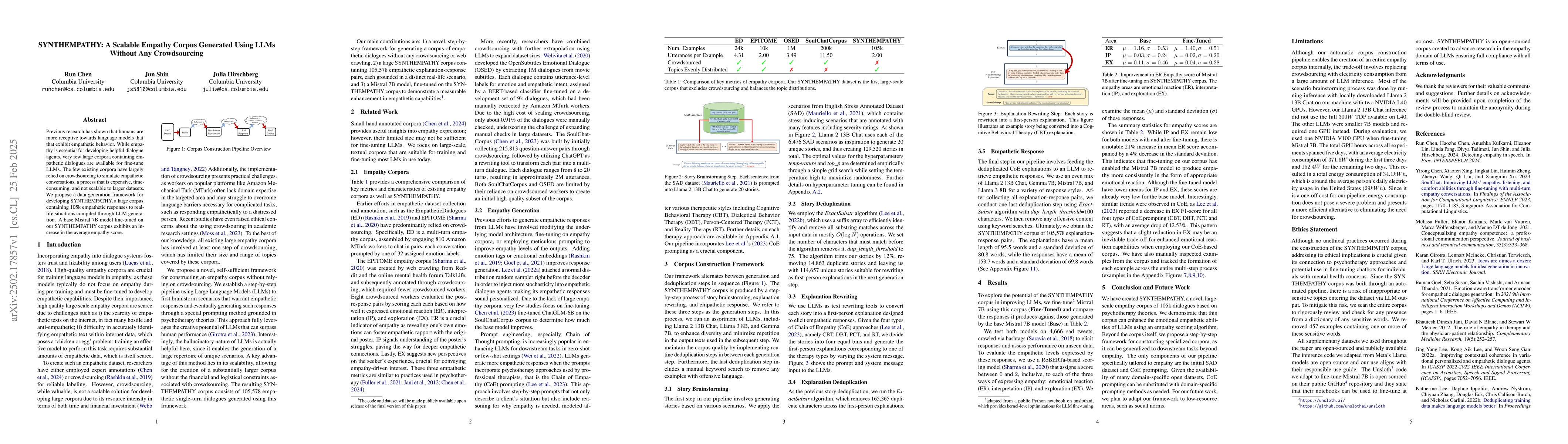 Thumbnail for SYNTHEMPATHY: A Scalable Empathy Corpus Generated Using LLMs Without Any
  Crowdsourcing