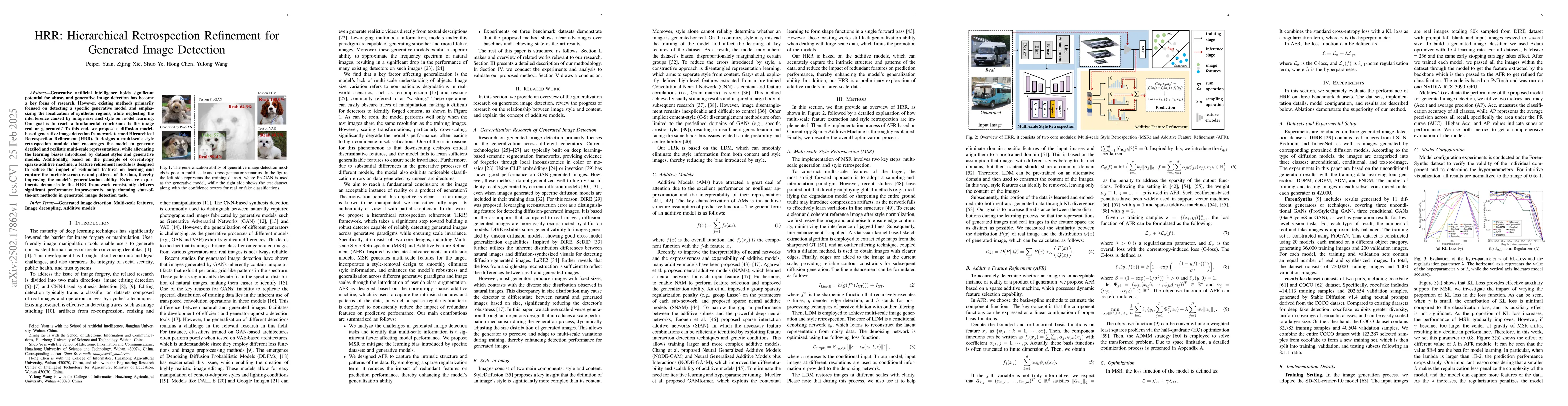 Thumbnail for HRR: Hierarchical Retrospection Refinement for Generated Image Detection