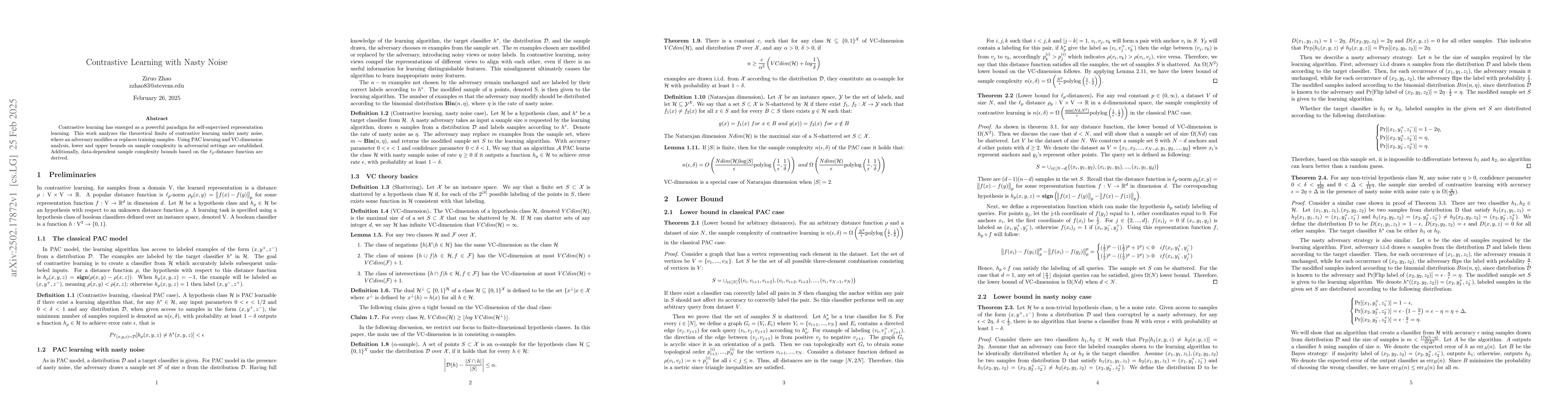 Thumbnail for Contrastive Learning with Nasty Noise