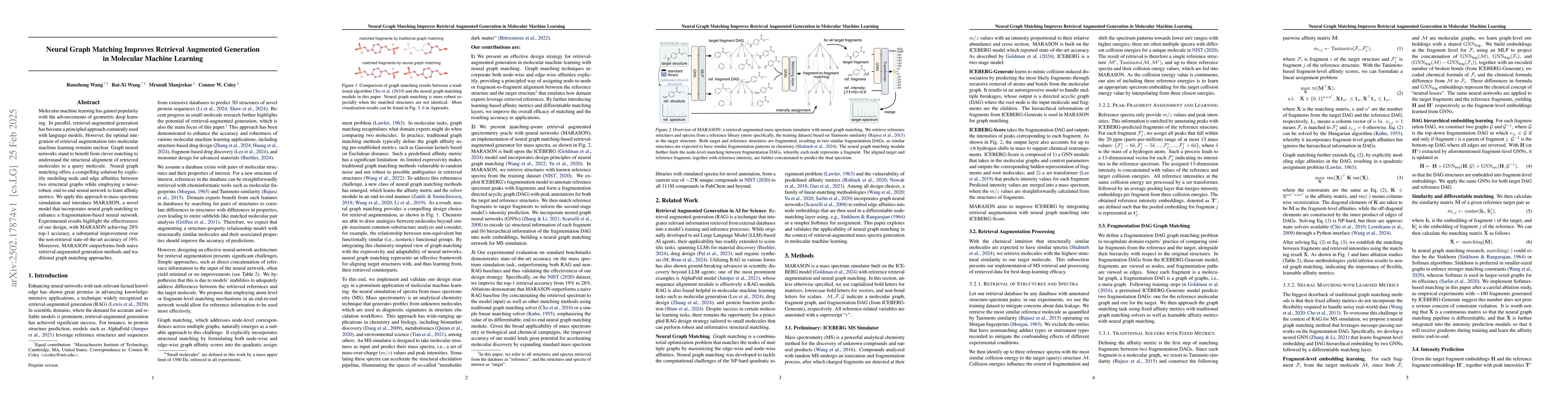 Thumbnail for Neural Graph Matching Improves Retrieval Augmented Generation in
  Molecular Machine Learning