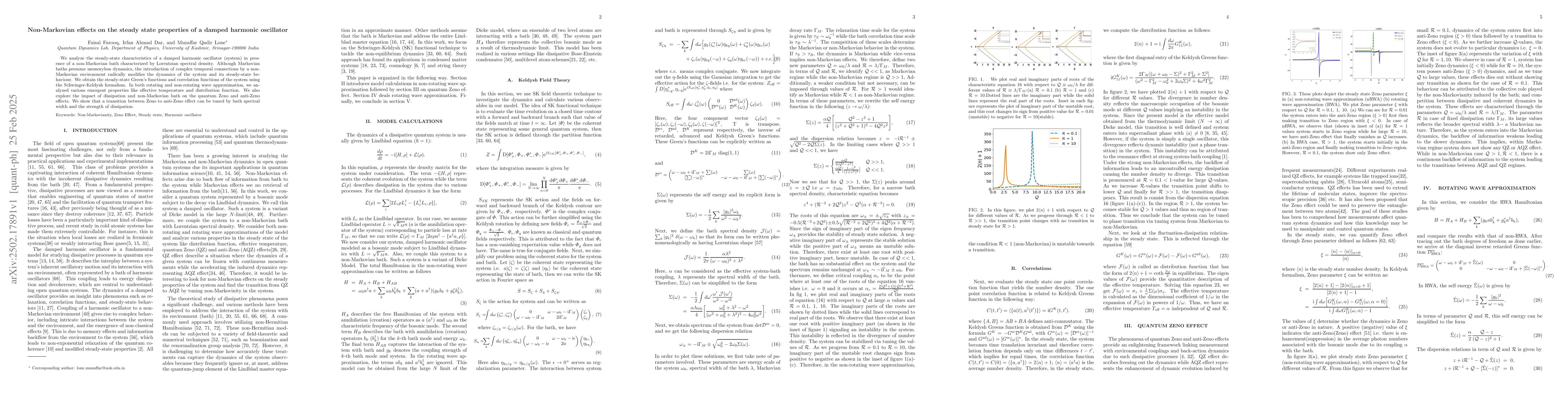Thumbnail for Non-Markovian effects on the steady state properties of a damped
  harmonic oscillator