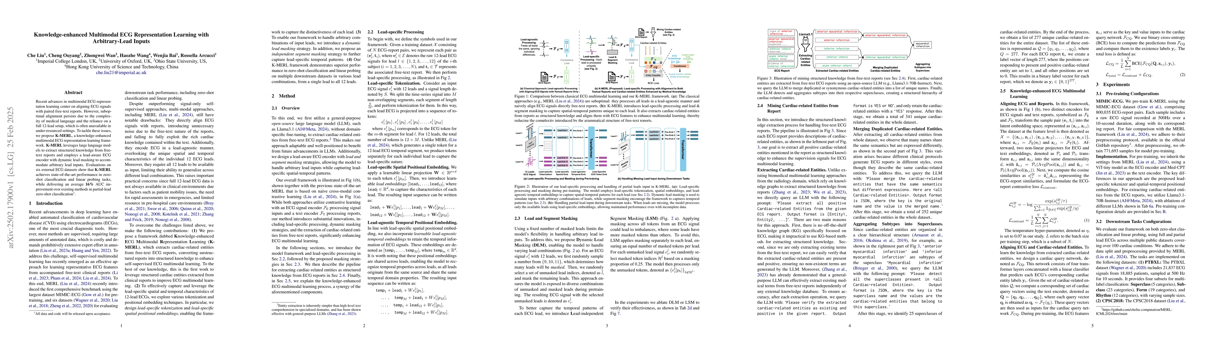 Thumbnail for Knowledge-enhanced Multimodal ECG Representation Learning with
  Arbitrary-Lead Inputs