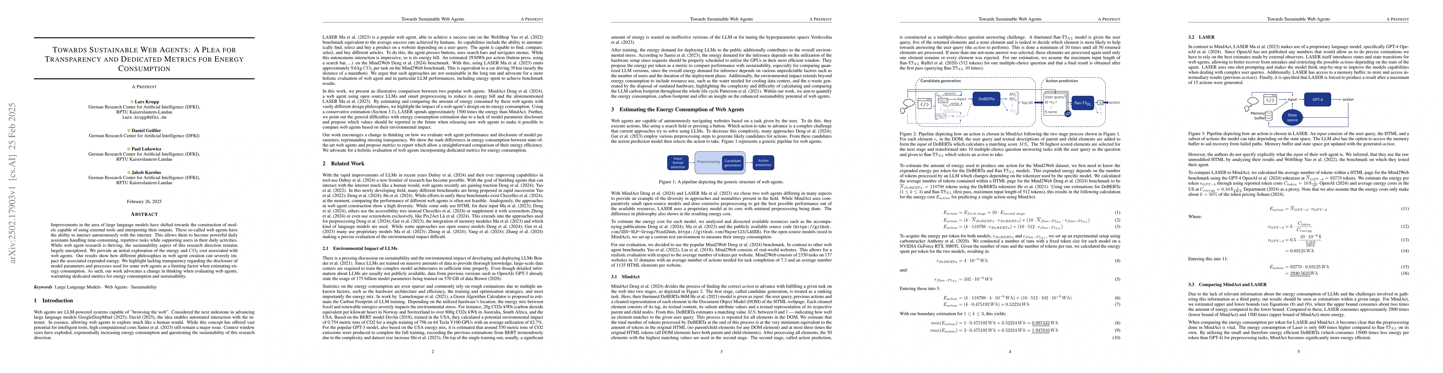 Thumbnail for Towards Sustainable Web Agents: A Plea for Transparency and Dedicated
  Metrics for Energy Consumption