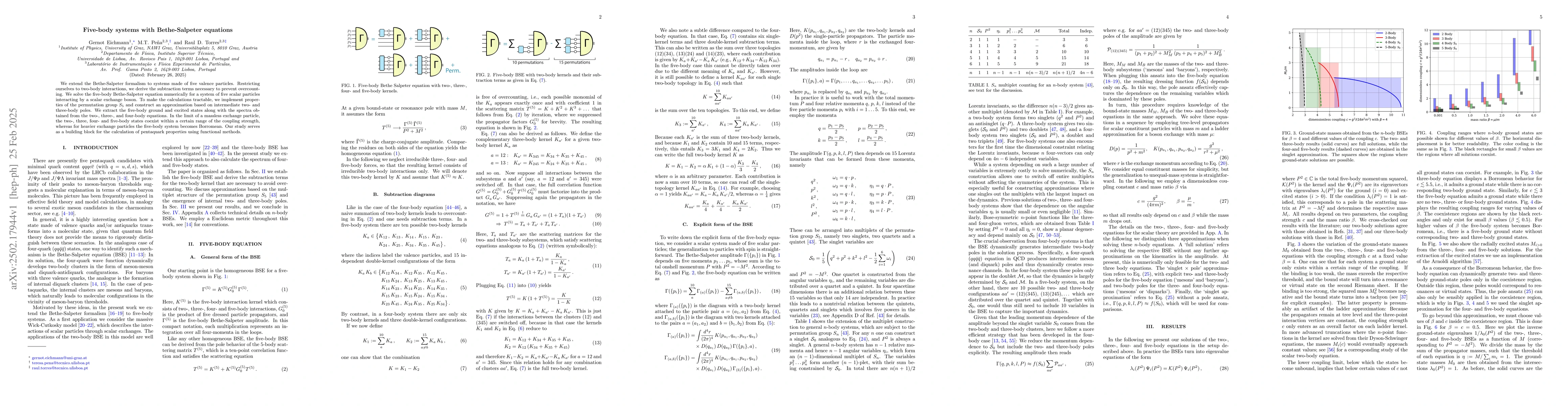 Thumbnail for Five-body systems with Bethe-Salpeter equations
