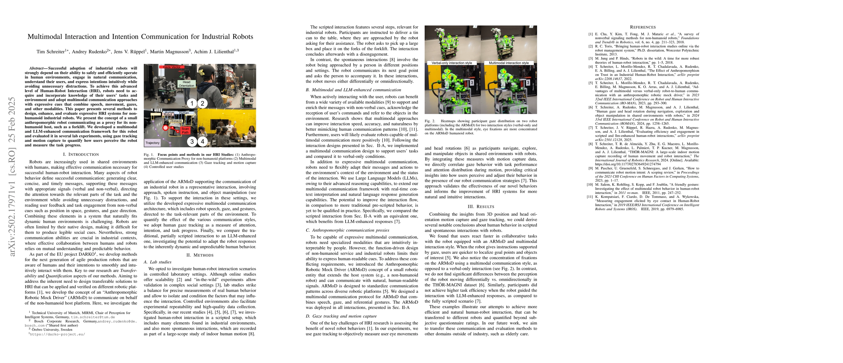 Thumbnail for Multimodal Interaction and Intention Communication for Industrial Robots
