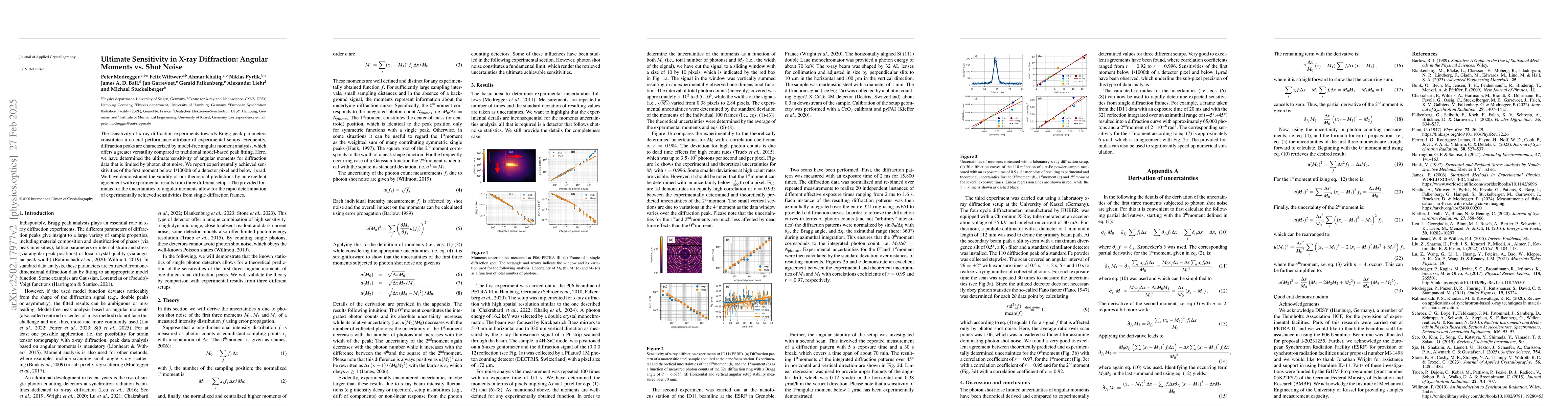 Thumbnail for Ultimate Sensitivity in X-ray Diffraction: Angular Moments vs. Shot
  Noise