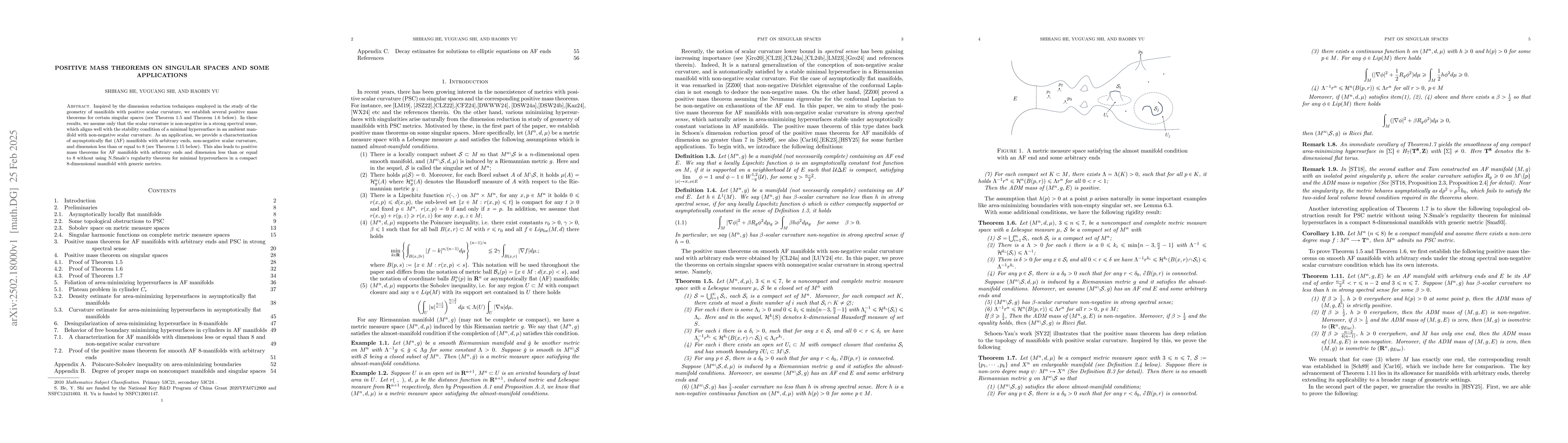 Thumbnail for Positive mass theorems on singular spaces and some applications