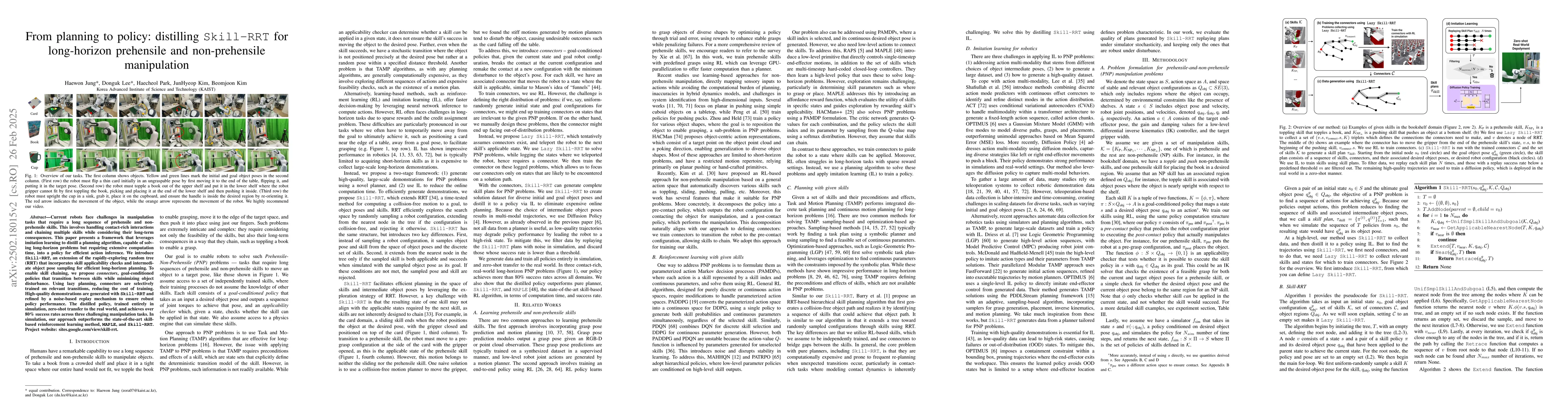 Thumbnail for From planning to policy: distilling $\texttt{Skill-RRT}$ for
  long-horizon prehensile and non-prehensile manipulation