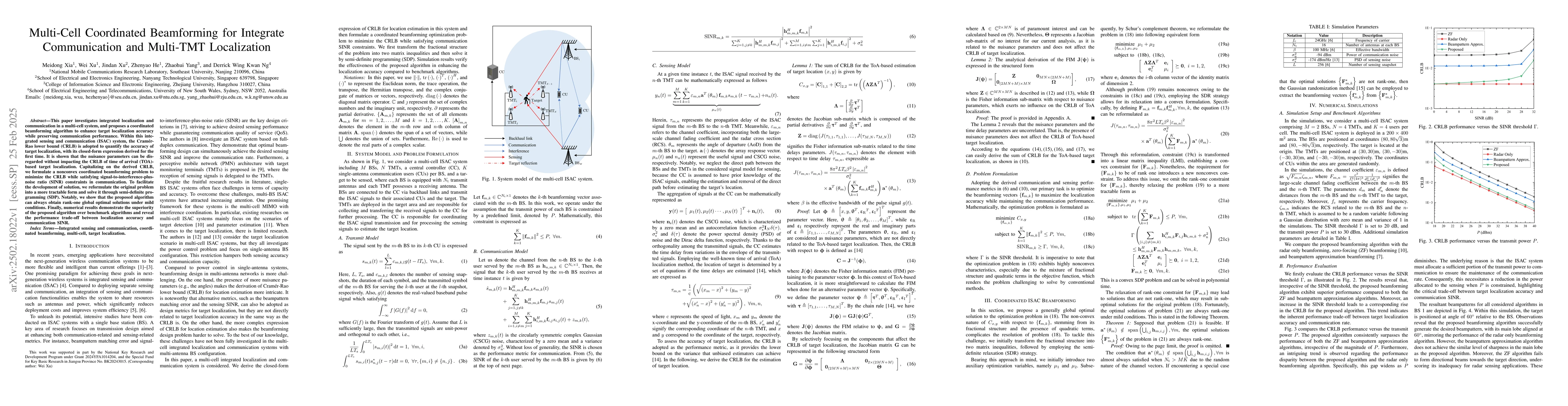 Thumbnail for Multi-Cell Coordinated Beamforming for Integrate Communication and
  Multi-TMT Localization