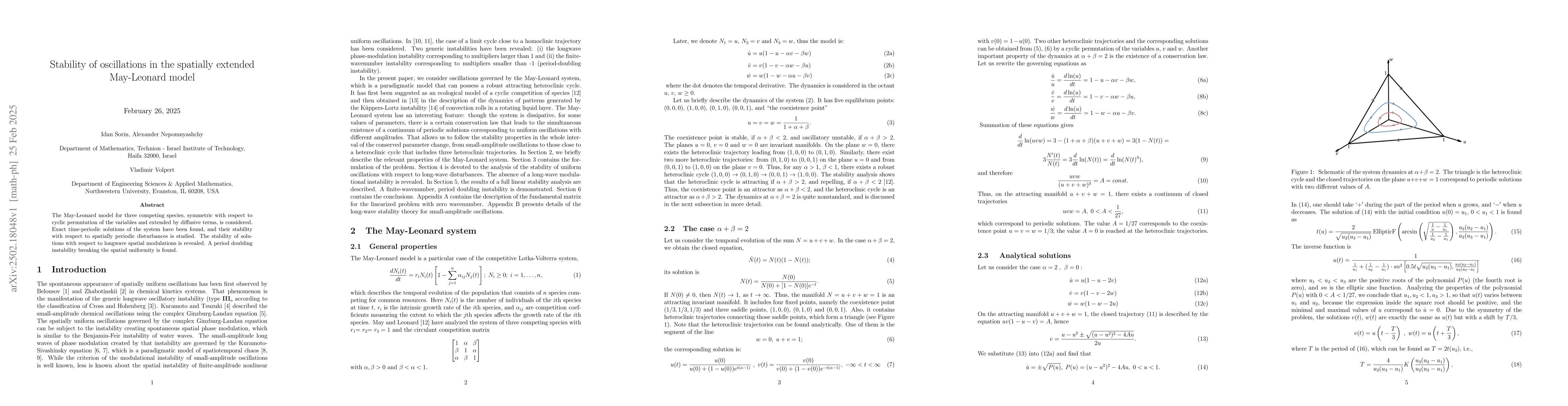 Thumbnail for Stability of oscillations in the spatially extended May-Leonard model