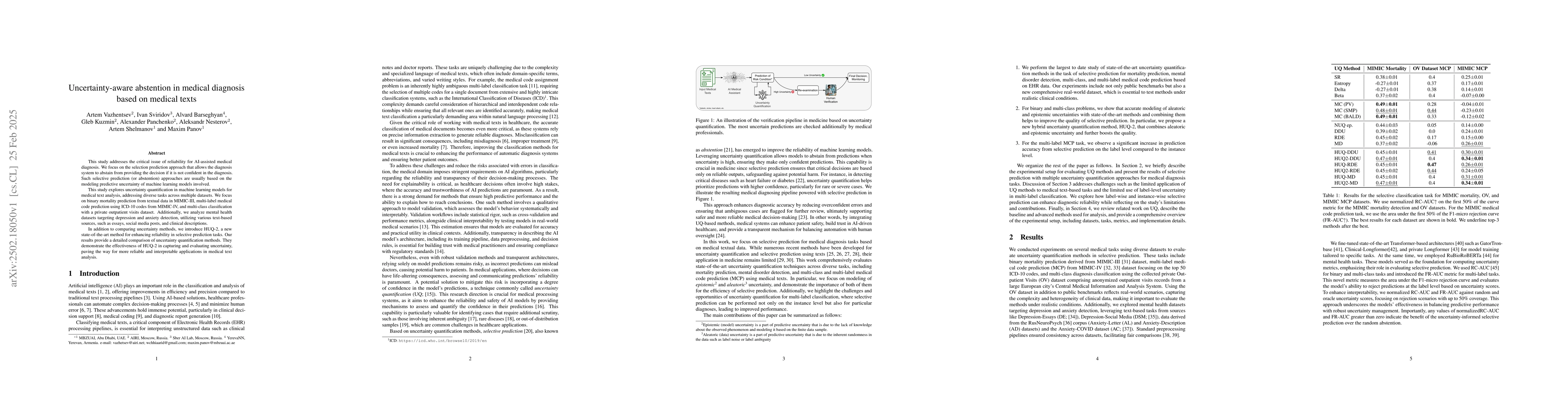 Thumbnail for Uncertainty-aware abstention in medical diagnosis based on medical texts