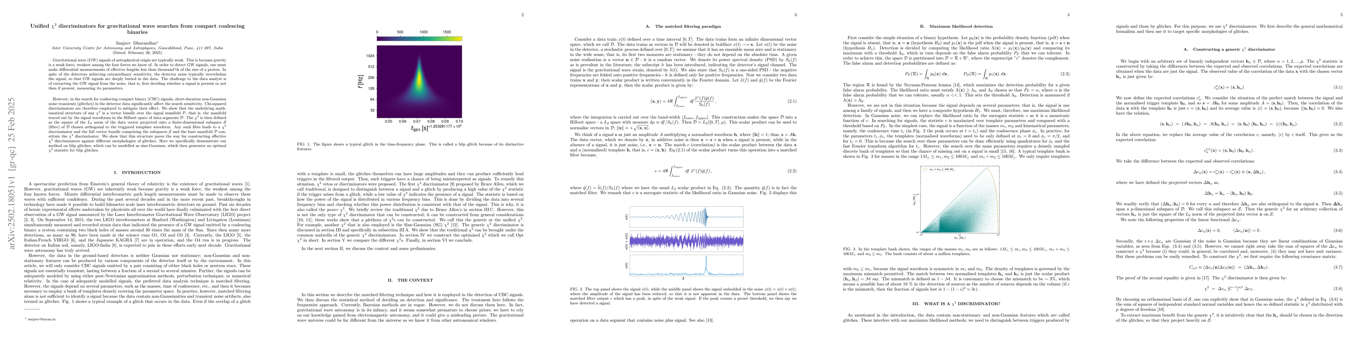 Thumbnail for Unified $χ^2$ discriminators for gravitational wave searches from
  compact coalescing binaries