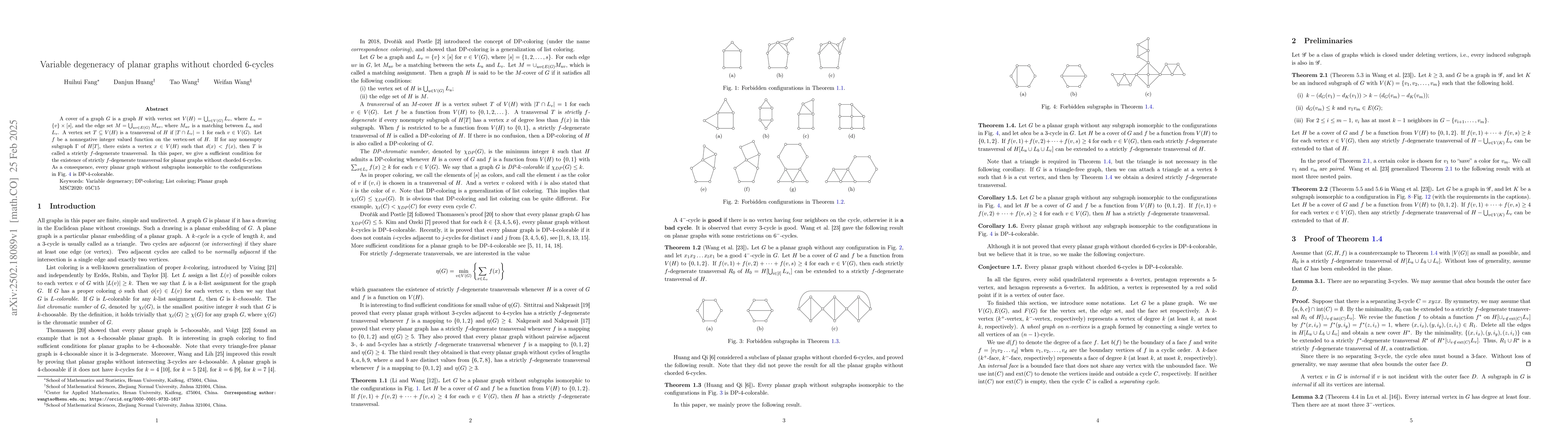 Thumbnail for Variable degeneracy of planar graphs without chorded 6-cycles