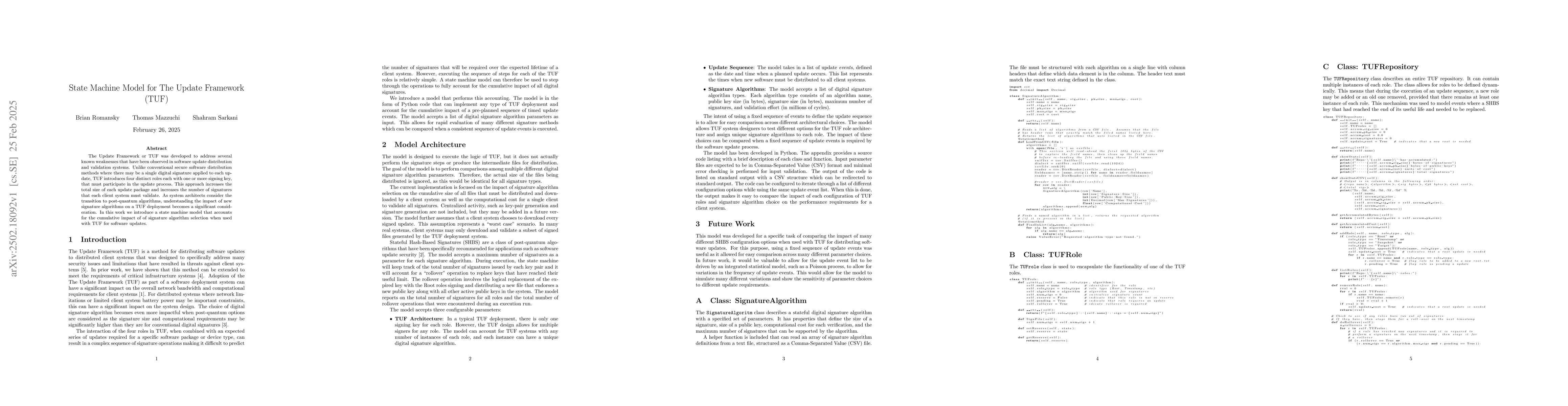 Thumbnail for State Machine Model for The Update Framework (TUF)