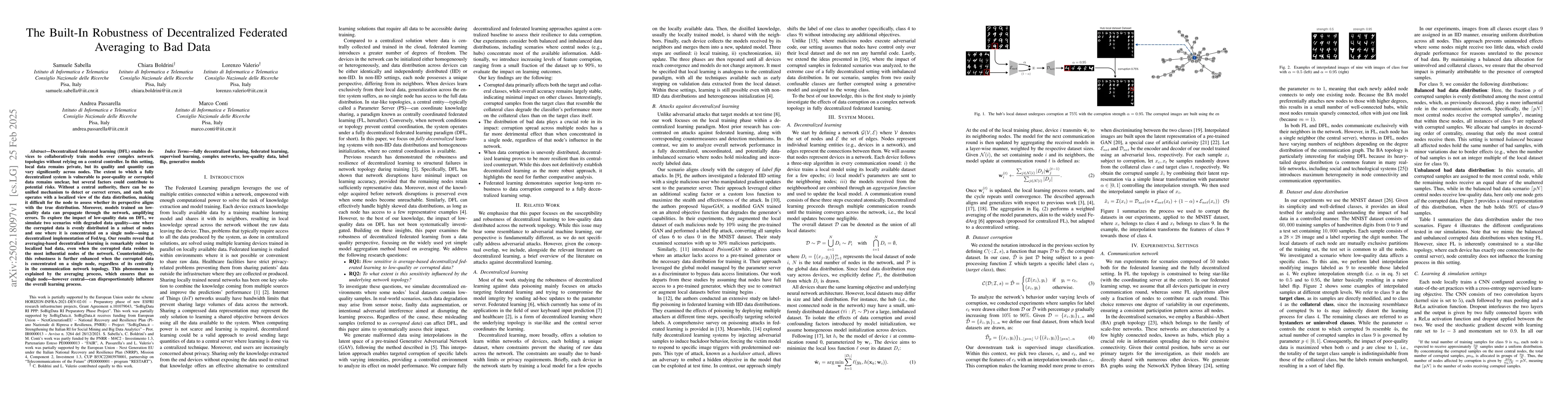 Thumbnail for The Built-In Robustness of Decentralized Federated Averaging to Bad Data