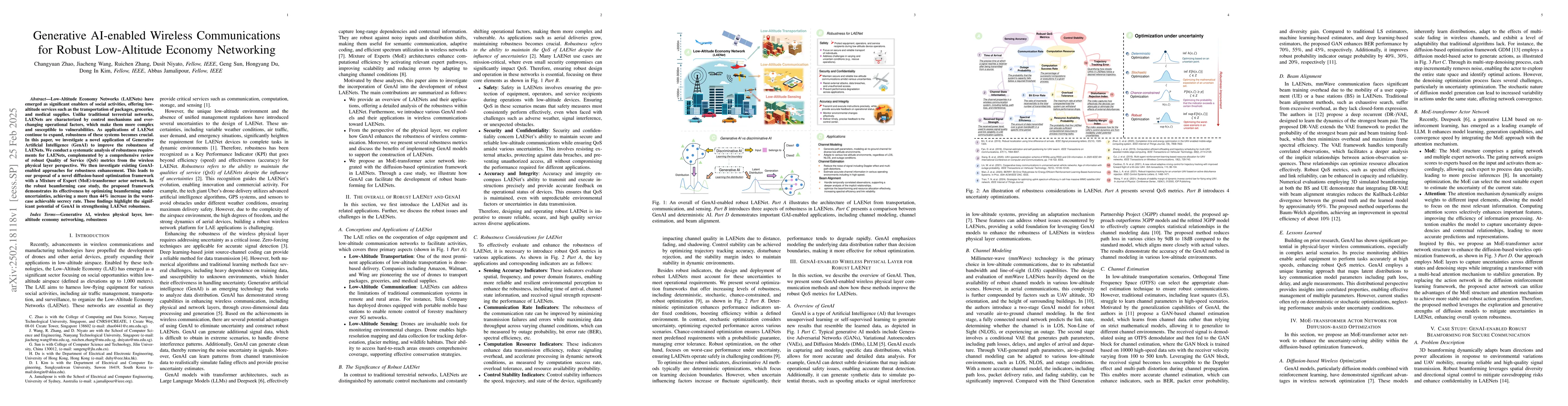 Thumbnail for Generative AI-enabled Wireless Communications for Robust Low-Altitude
  Economy Networking
