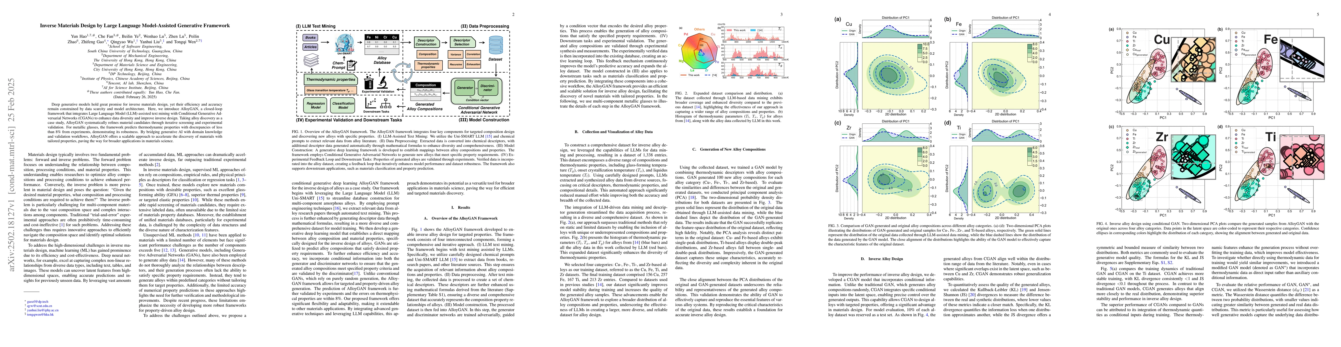 Thumbnail for Inverse Materials Design by Large Language Model-Assisted Generative
  Framework