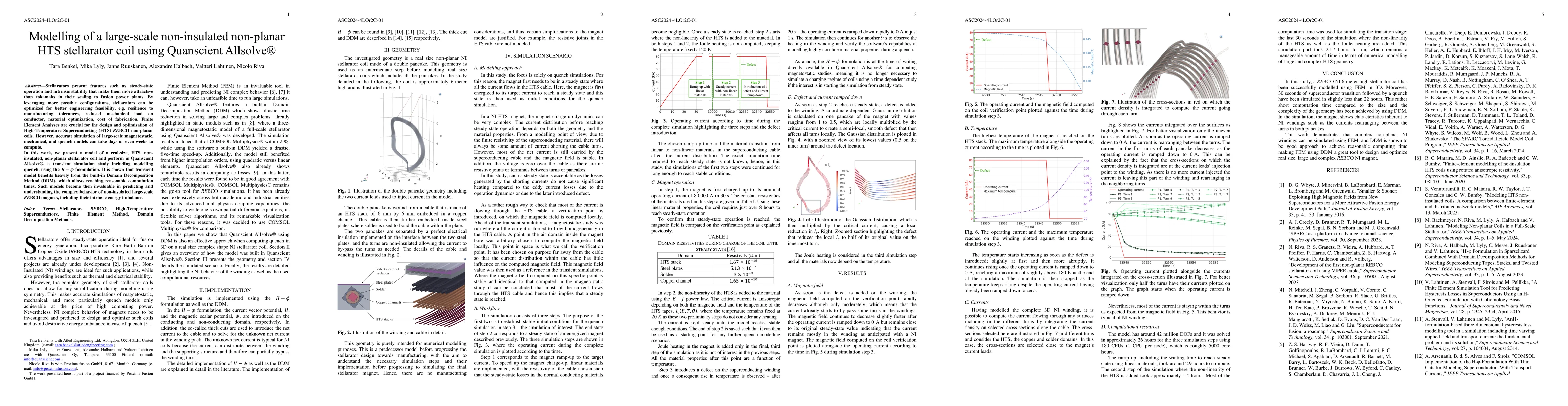 Thumbnail for Modelling of a large-scale non-insulated non-planar HTS stellarator coil
  using Quanscient Allsolve