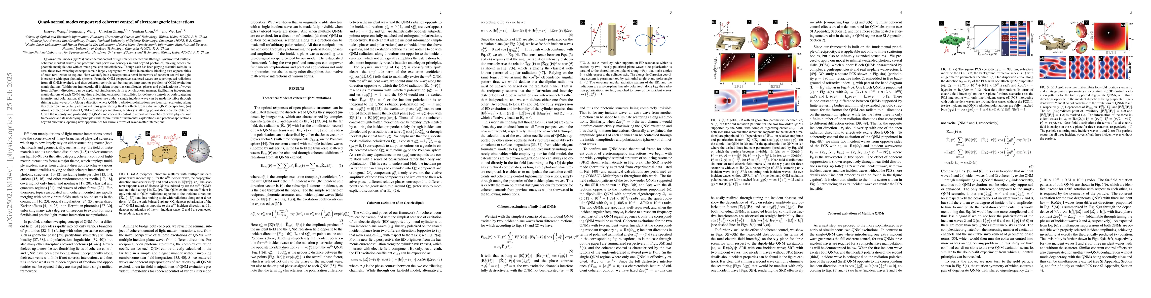 Thumbnail for Quasi-normal modes empowered coherent control of electromagnetic
  interactions