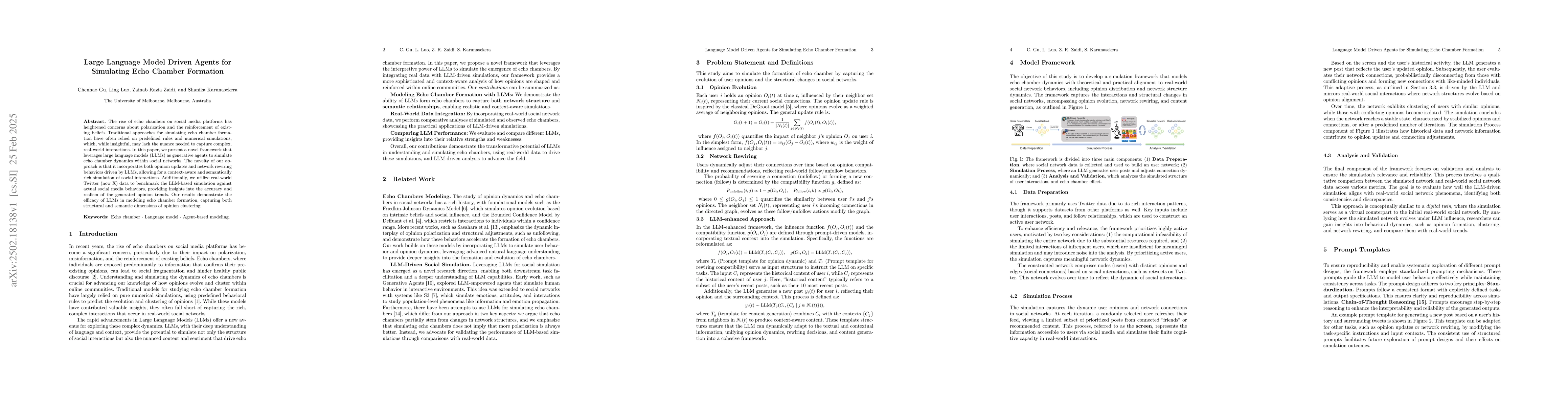 Thumbnail for Large Language Model Driven Agents for Simulating Echo Chamber Formation