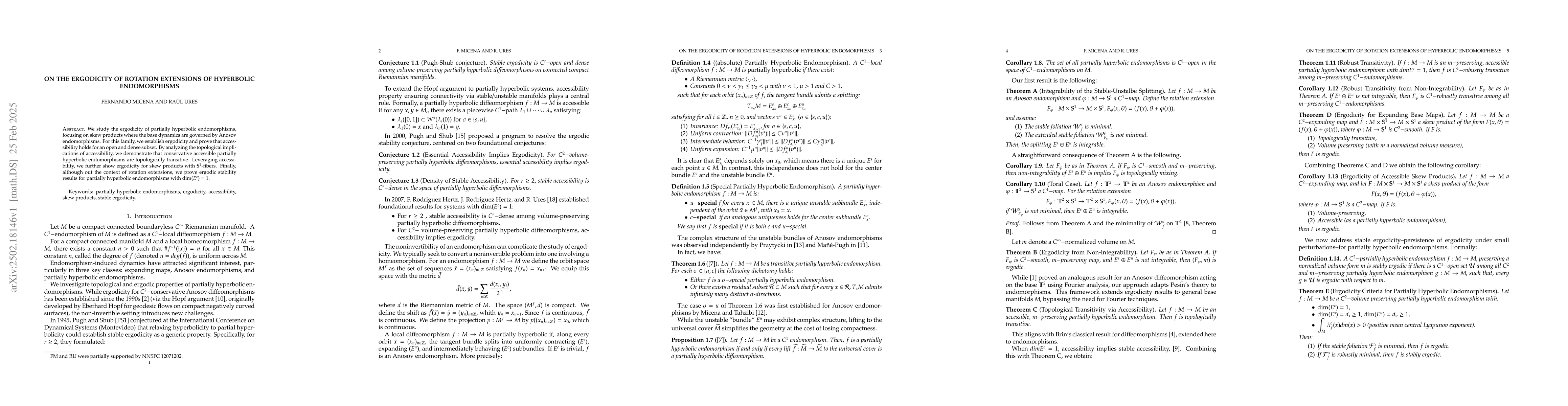 Thumbnail for On the Ergodicity of Rotation Extensions of Hyperbolic Endomorphisms