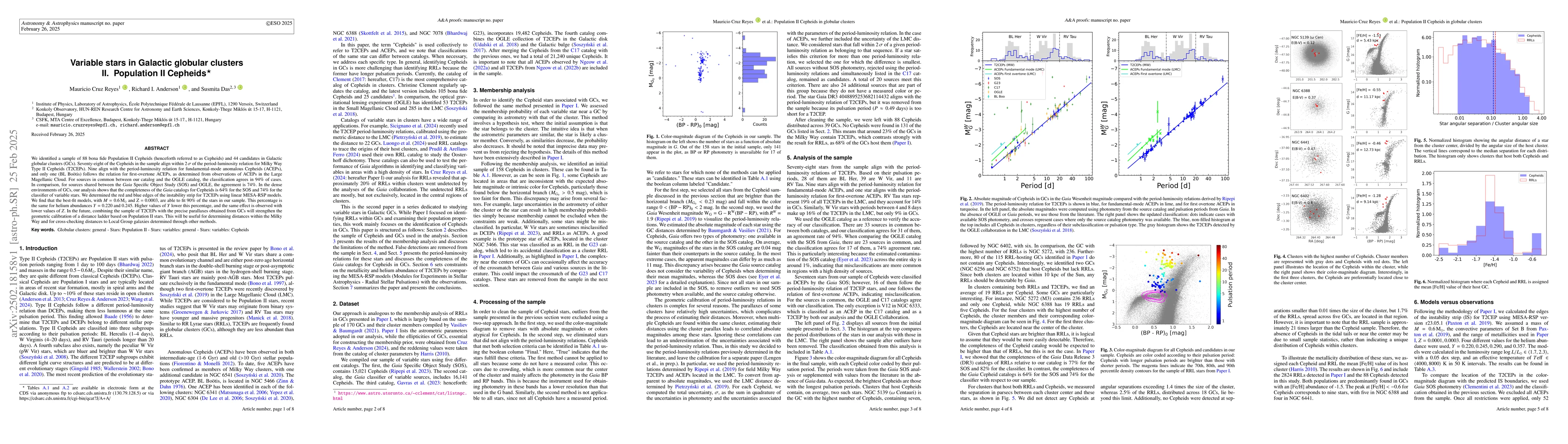 Thumbnail for Variable stars in Galactic globular clusters II. Population II Cepheids
