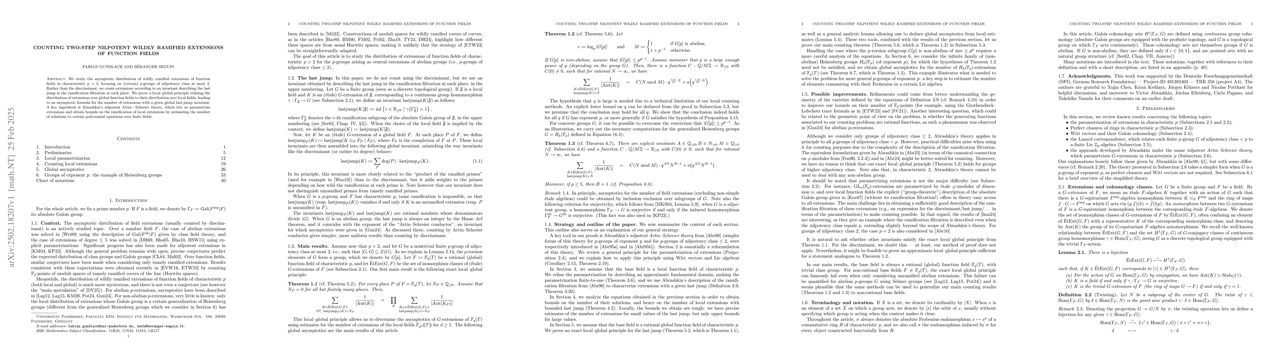 Thumbnail for Counting two-step nilpotent wildly ramified extensions of function
  fields