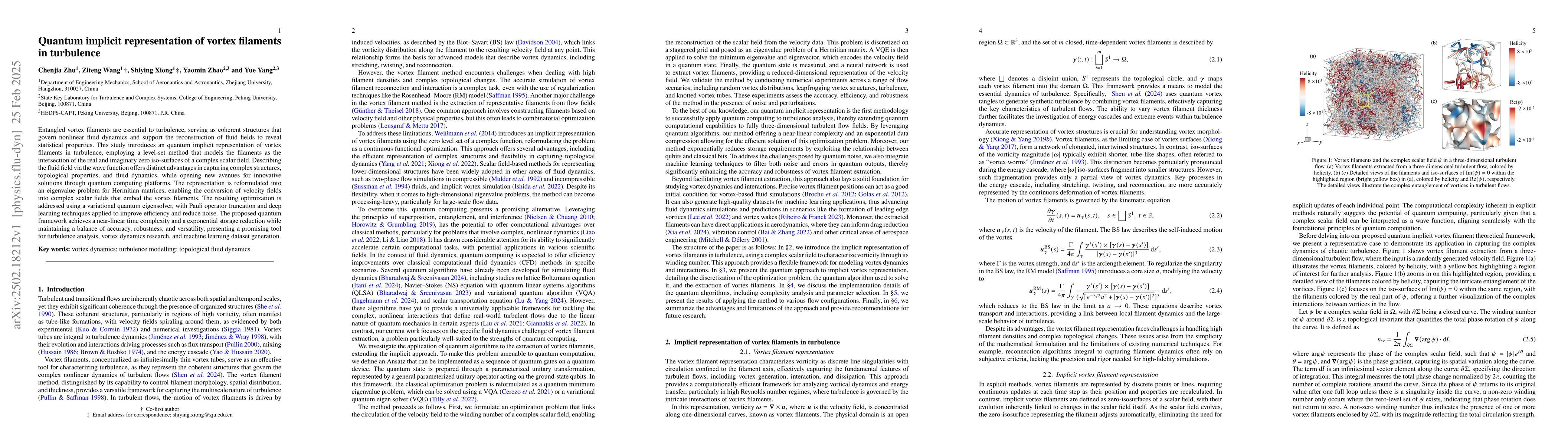 Thumbnail for Quantum implicit representation of vortex filaments in turbulence