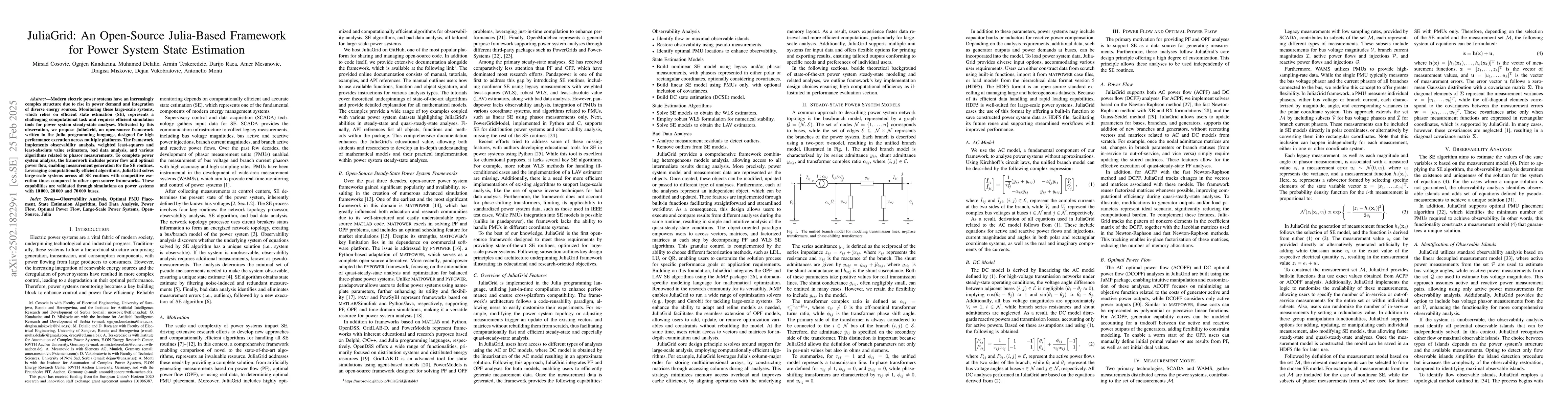 Thumbnail for JuliaGrid: An Open-Source Julia-Based Framework for Power System State
  Estimation