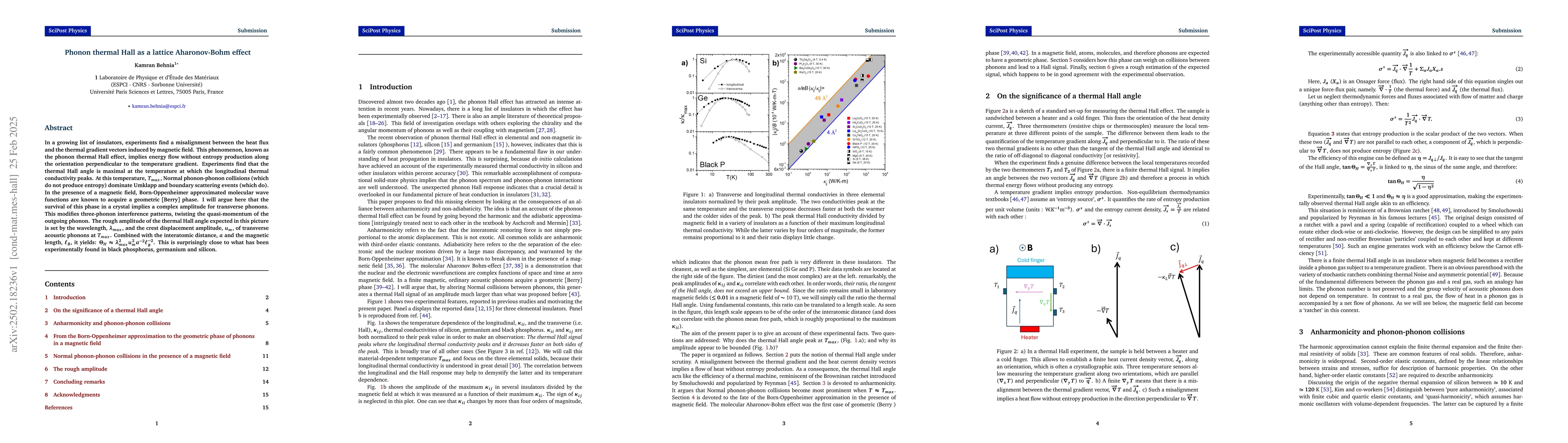 Thumbnail for Phonon thermal Hall as a lattice Aharonov-Bohm effect