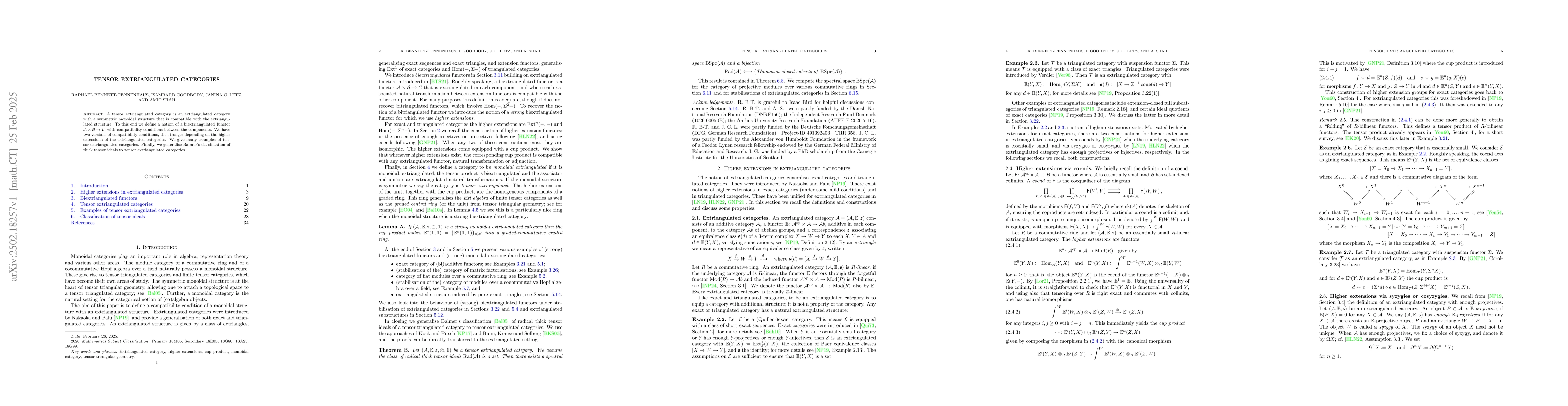 Thumbnail for Tensor extriangulated categories