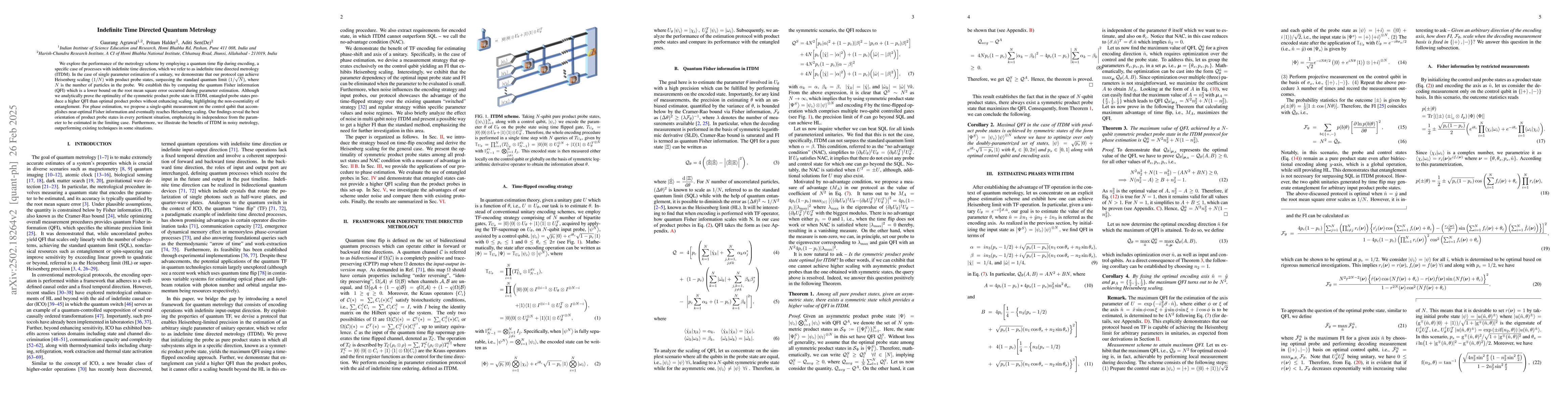 Thumbnail for Indefinite Time Directed Quantum Metrology