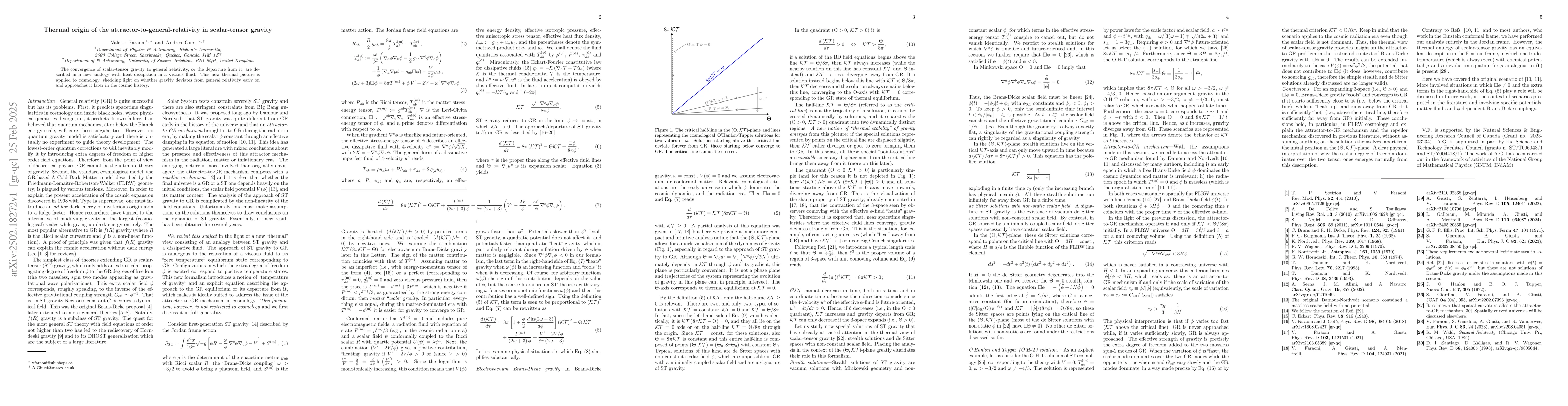 Thumbnail for Thermal origin of the attractor-to-general-relativity in scalar-tensor
  gravity