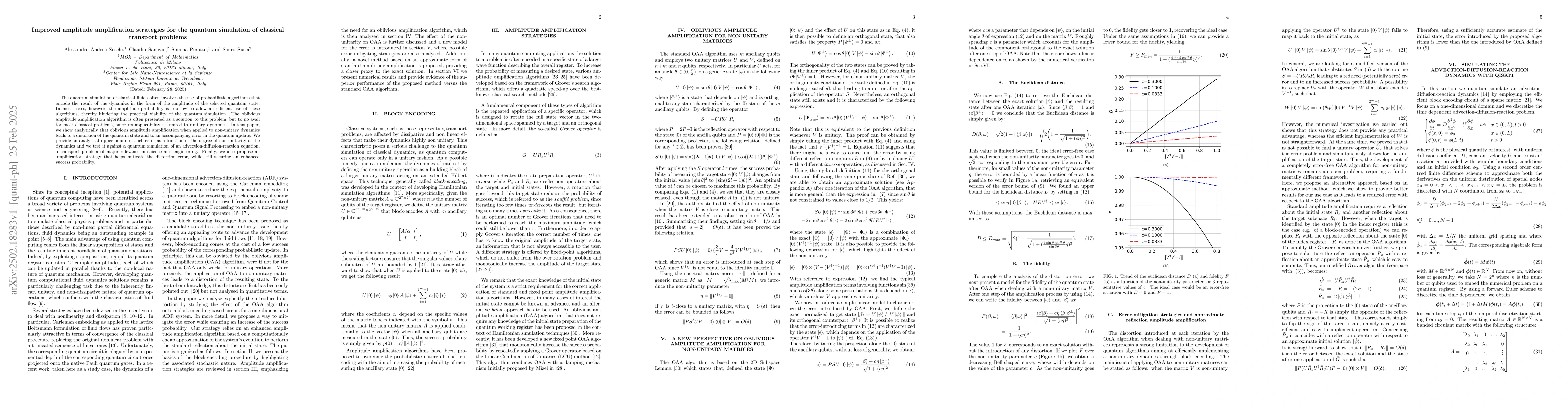 Thumbnail for Improved amplitude amplification strategies for the quantum simulation
  of classical transport problems