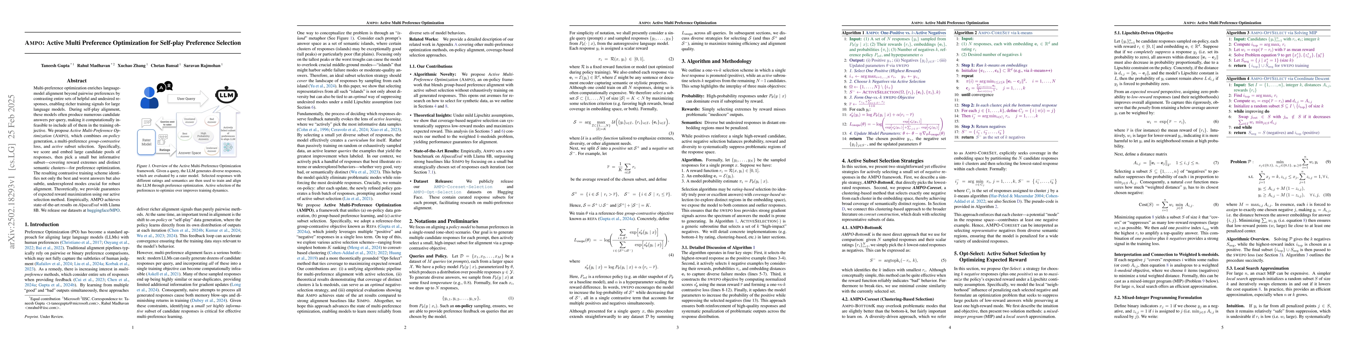 Thumbnail for AMPO: Active Multi-Preference Optimization