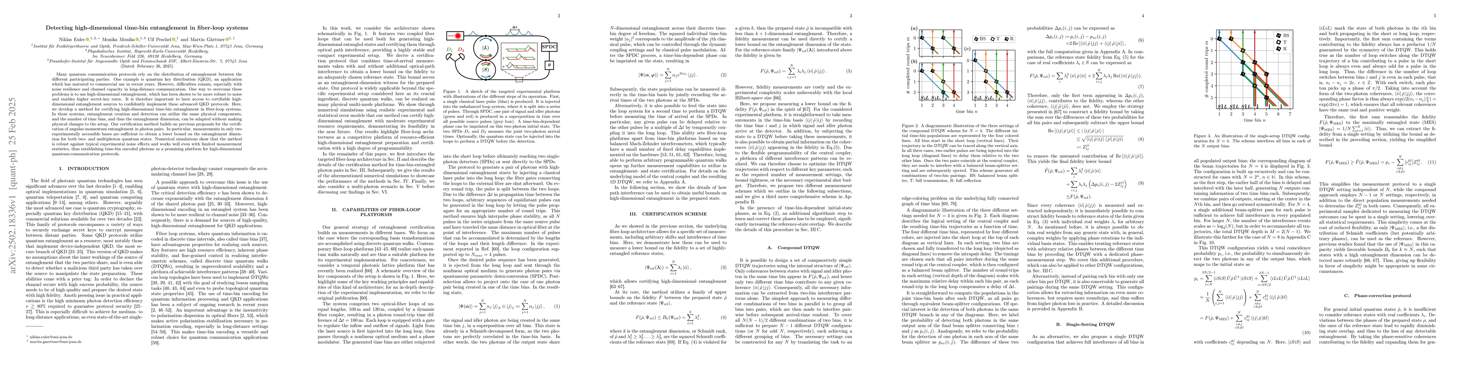 Thumbnail for Detecting high-dimensional time-bin entanglement in fiber-loop systems