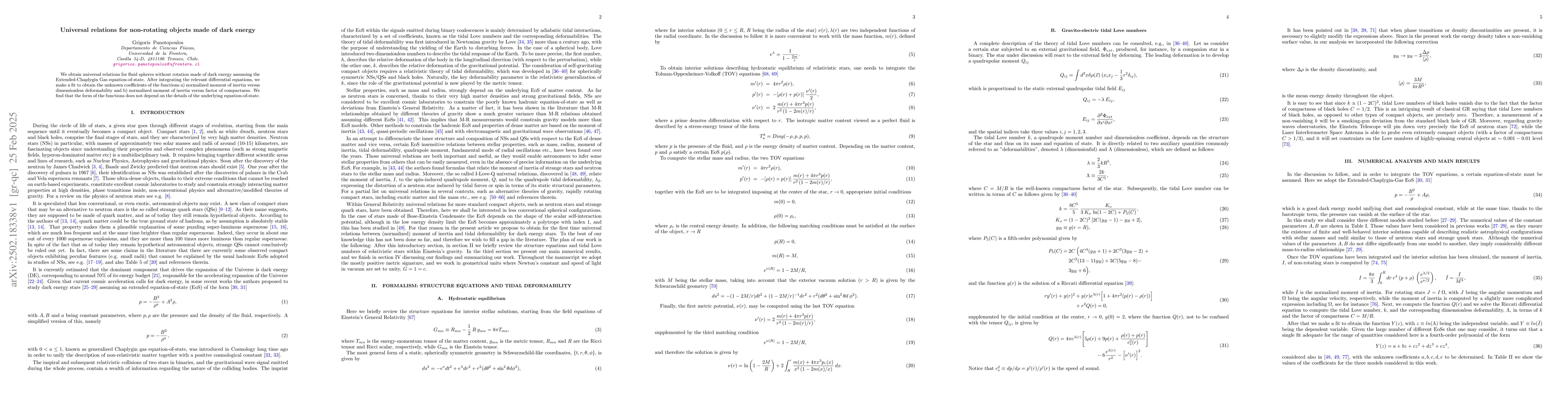 Thumbnail for Universal relations for non-rotating objects made of dark energy