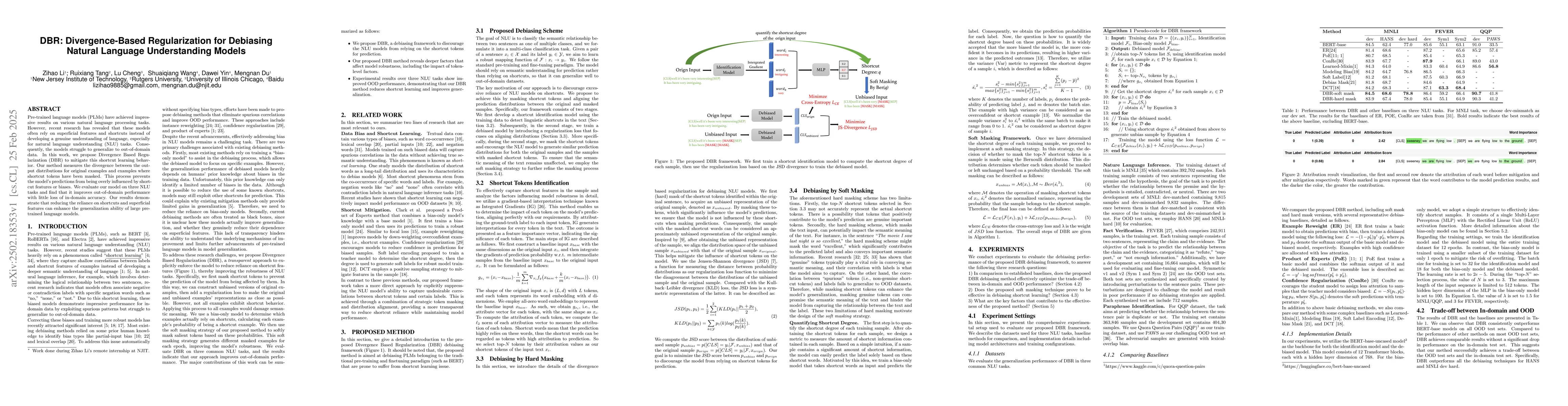 Thumbnail for DBR: Divergence-Based Regularization for Debiasing Natural Language
  Understanding Models
