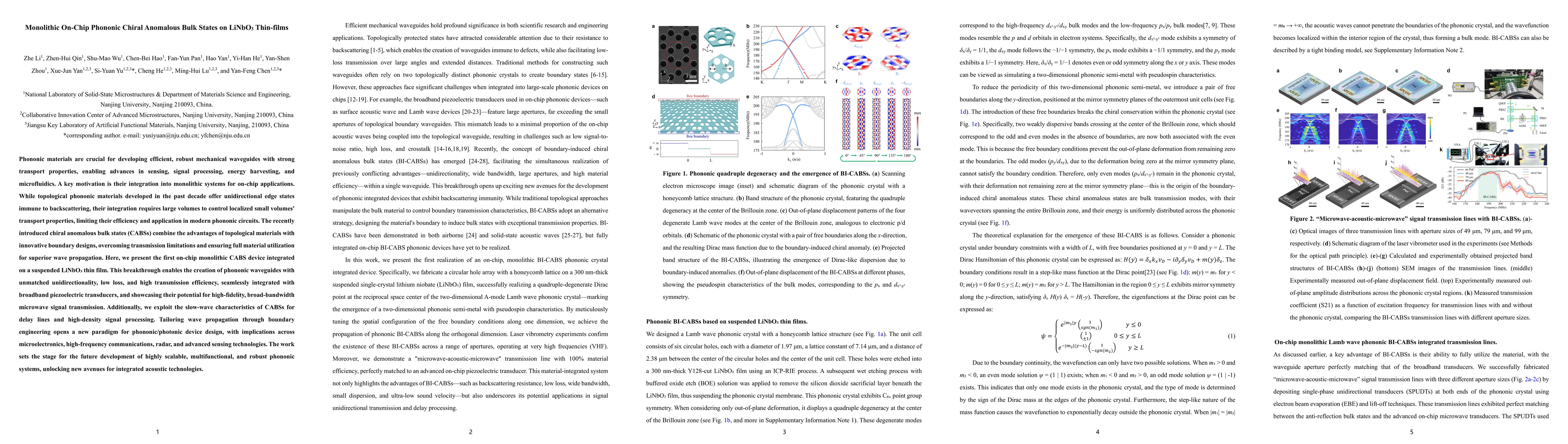 Thumbnail for Monolithic On-Chip Phononic Chiral Anomalous Bulk States on LiNbO3
  Thin-films