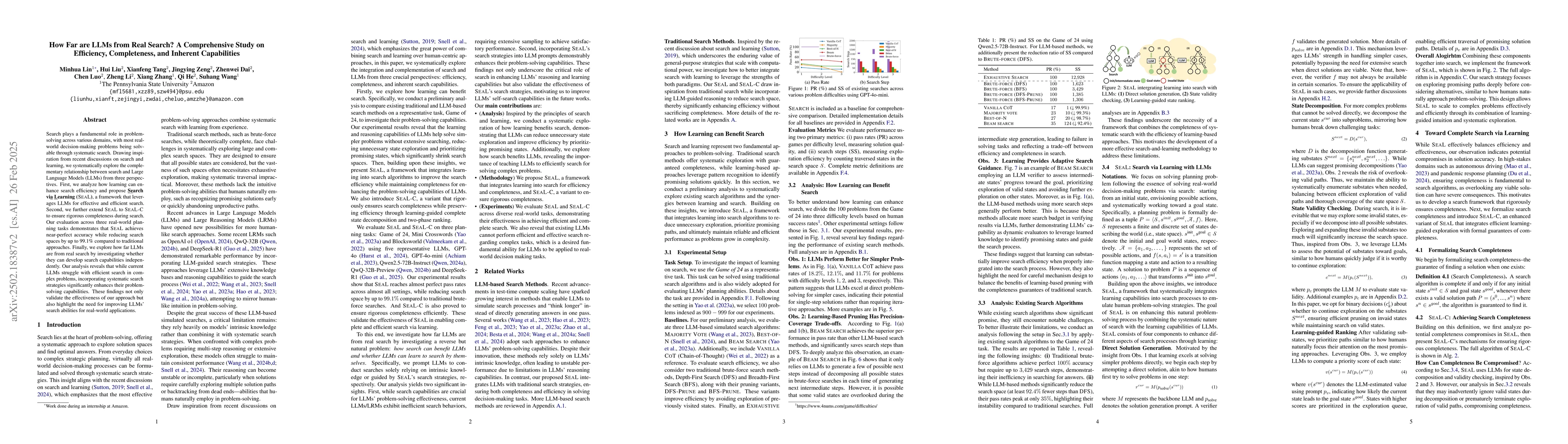 Thumbnail for How Far are LLMs from Real Search? A Comprehensive Study on Efficiency,
  Completeness, and Inherent Capabilities