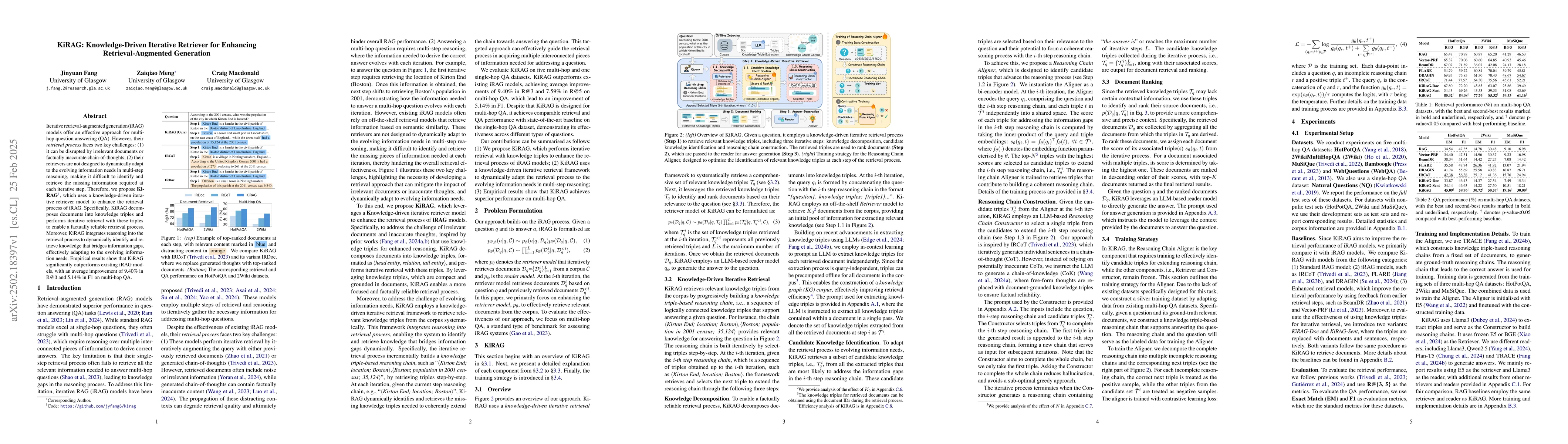 Thumbnail for KiRAG: Knowledge-Driven Iterative Retriever for Enhancing
  Retrieval-Augmented Generation