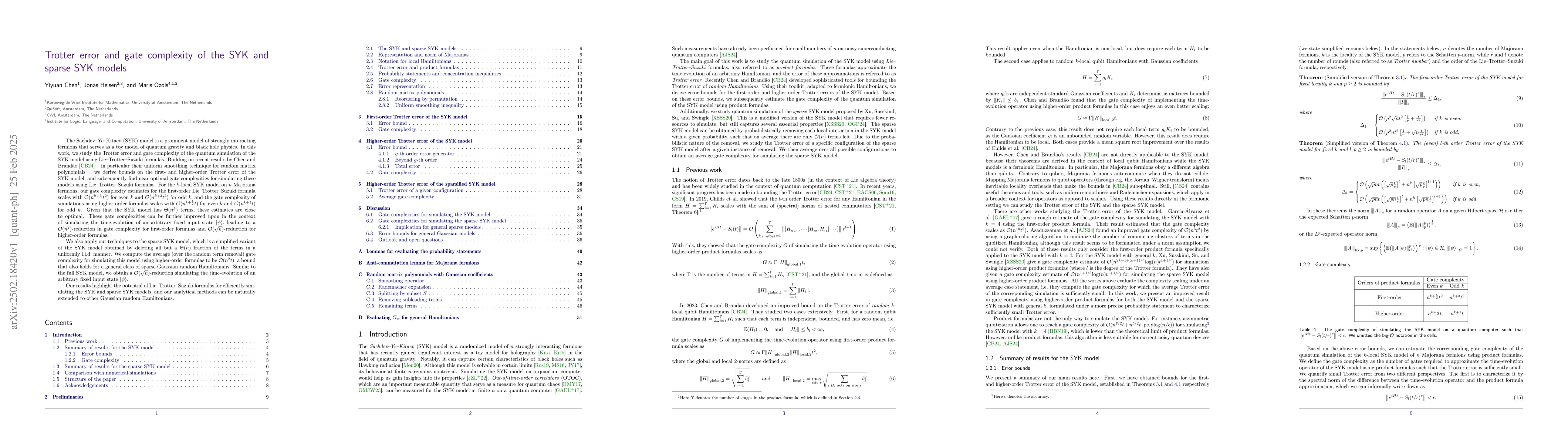 Thumbnail for Trotter error and gate complexity of the SYK and sparse SYK models